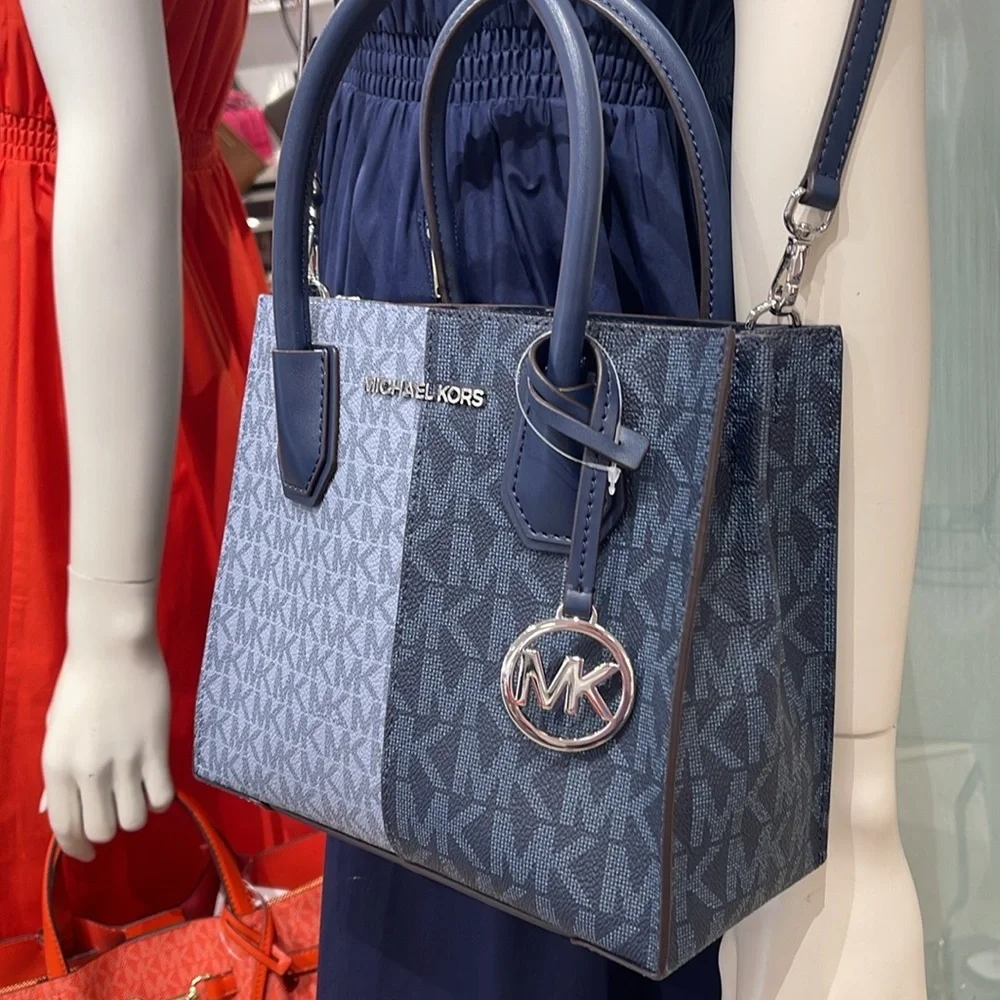 Michael Kors Blue and Black Women's Bag
